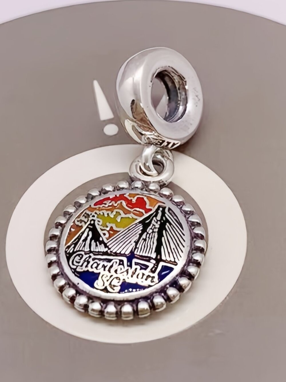 Pandora Charleston SC  Dangle Charm Travel Pendant S925 Sterling silver Jewelry